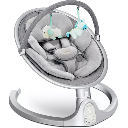 BabyBond Baby Swings for Infants with 10 Preset Nursery Rhyme, 5 Point Harness Belt, 5 Speeds and Remote Control