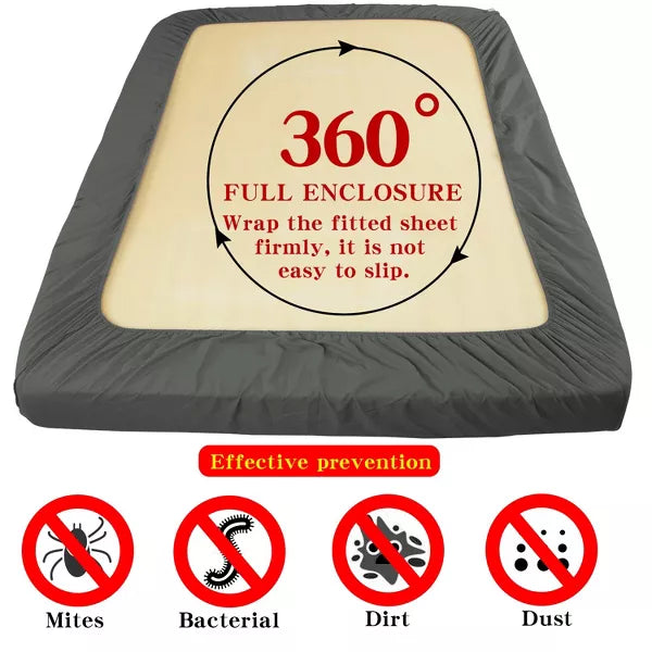 Brushed Microfiber Fitted Sheet Only, Super Soft Hotel Quality Fitted Sheet with Deep Pocket - NTBAY