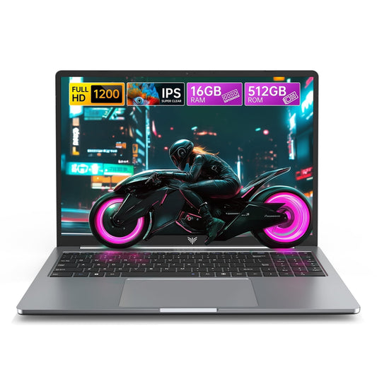 Laptop Computer 15.6" FHD 16GB DDR4 512GB SSD Intel Twin Lake N150 up to 3.6GHz with Windows 11 PRO