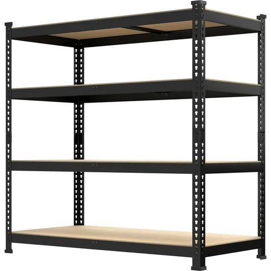 TrumanPick Garage Storage Shelves 4 Tire 36"W¡Á16"D¡Á54"H-Metal Heavy Duty Storage Racks and Shelving Unit, Black