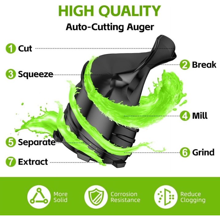 Cold Press Juicer, 5.4" Extra Large Feed Chute Fit Whole Fruits & Vegetables, 350W Professional Slow Masticating Juicer Machines, Easy to Clean