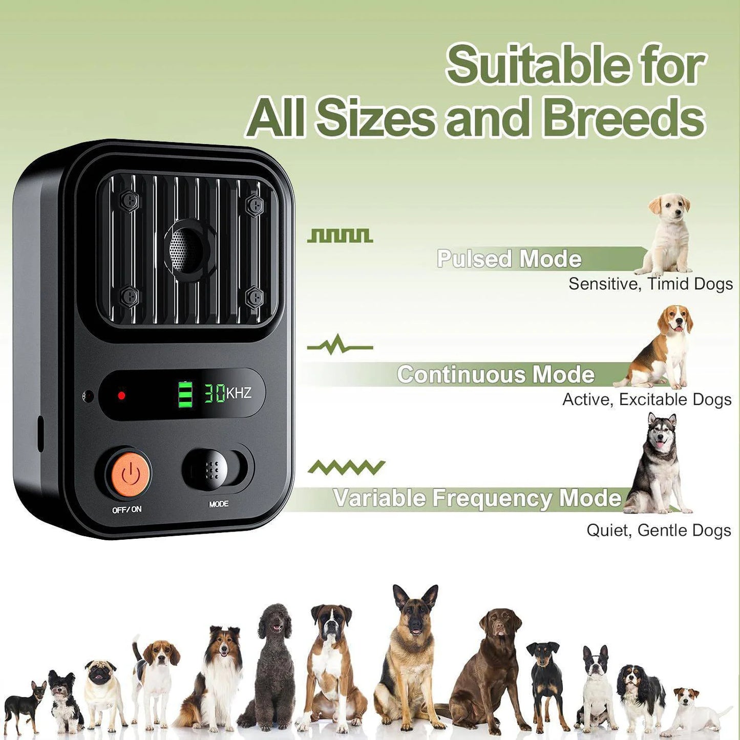 Anti Barking Devices, Auto Dog Barking Control Devices with 3 Modes, Rechargeable Ultrasonic Dog Bark Box Dog Barking Deterrent Devices, 50Ft Effective Stop Barking Dog Devices