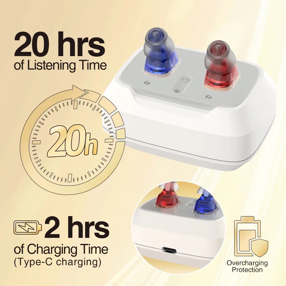 Delmicure Hearing Aids, model 1631 in Beige color