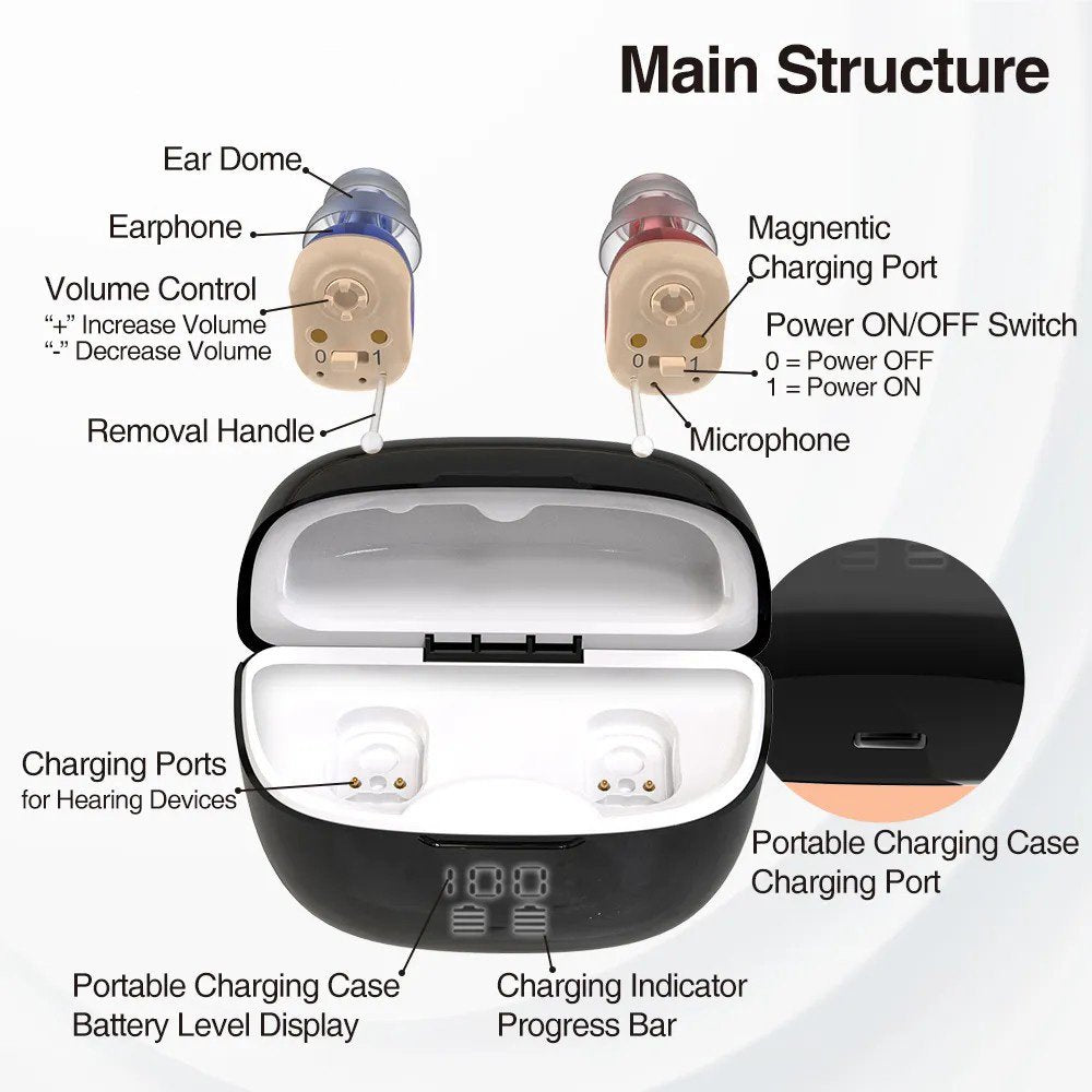 Delmicure Hearing Aids, 1631 Gold 1 Piece