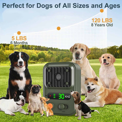 Anti Barking Device, 2025 Ultrasonic Dog Barking Silencer with 3 Modes, Rechargeable Bark Box for Indoor & Outdoor, CICPAP Pet & Human Friendly Dog Bark Deterrent