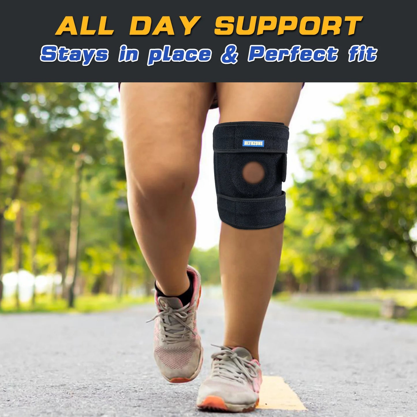 Plus Size Knee Brace for Knee Pain Plus Size Women and Men . Adjustable Knee Brace with Side Stabilizers. Knee Support for Meniscus Tear and Arthritis