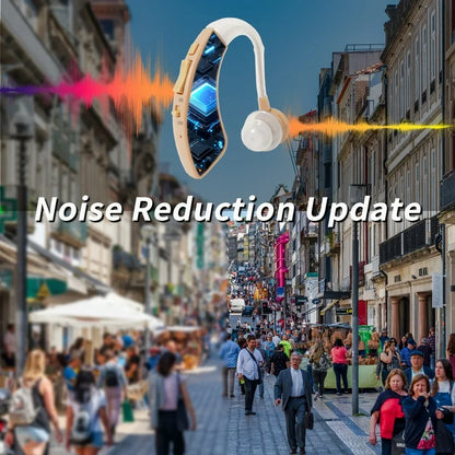 Delmicure Hearing Aid VHP-1220 for Seniors, Rechargeable Hearing Amplifier for Adults, Single Digital Sound Device (Beige)